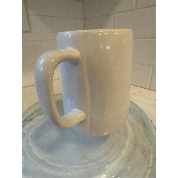 FIGHTER White Coffee Mug by Magenta. Rae Dunn Artisan Collection Design. - Picture 4 of 10